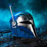 -Handmade, wearable, full size high quality resin blue Mandalorian mask suitable for display or cosplay. One size fits most teens and adults. Free shipping from abroad with average delivery to the USA in about 2-3 weeks. Halloween costume female mandalorian fancy dress helm mask star wars cosplay armor helmet-