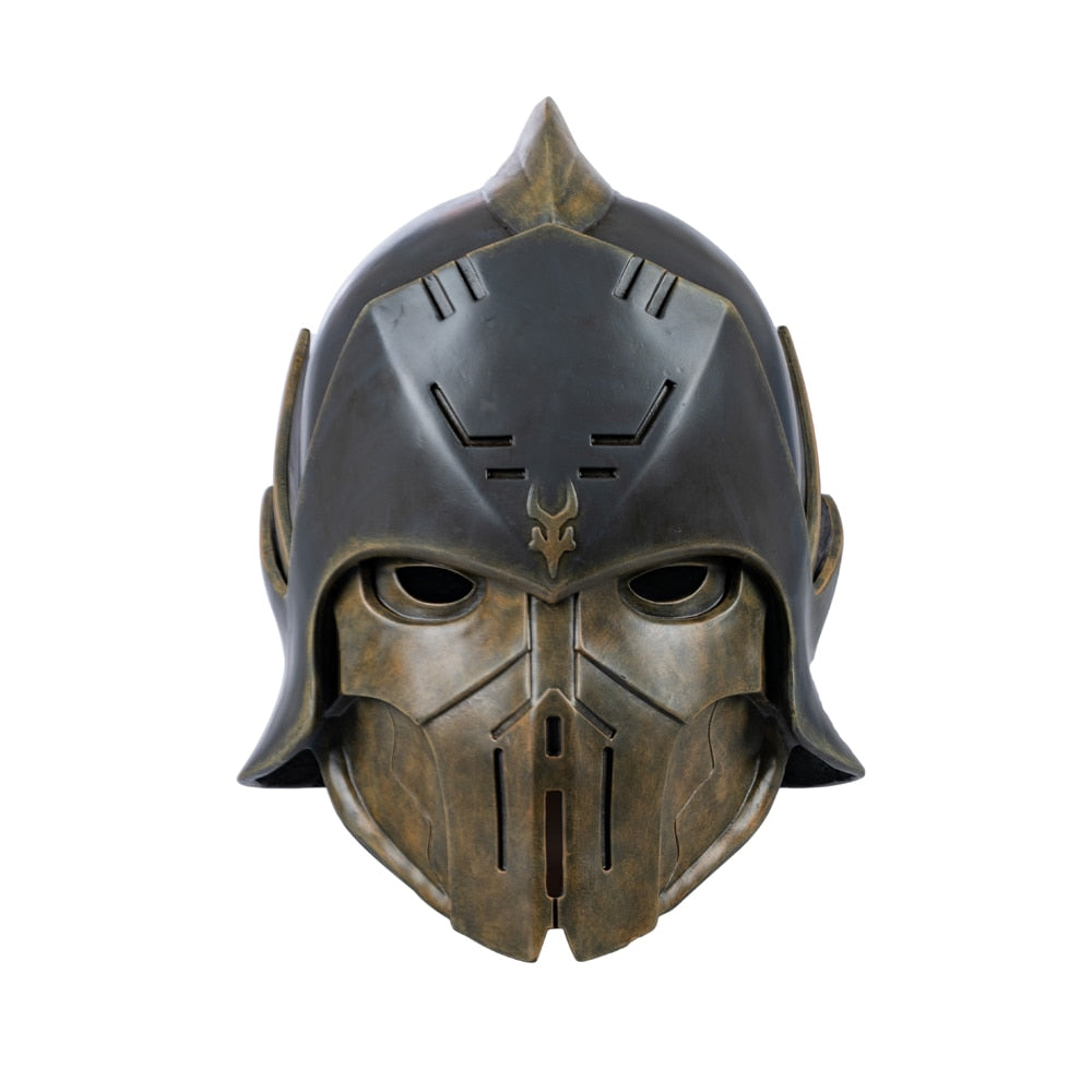 -Wearable, full size high quality resin helmet suitable for display or cosplay. Measures approximately 28x25x25cm / 11x9.84x9.84in. One size fits most teens and adults. Designed ideally to fit head sizes of 55-60cm. Halloween costume cosplay fancy dress Star Wars brotherhood of darkness sith lord helmet armor mask-