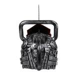 -High quality vinyl over-the-head (and over-the-top) Chainsaw Man Mask with detachable saw blade. Lifesize and suitable for display or cosplay and LARP. One size fits most adults. Free shipping. Unique manga anime bizarre prop replica LARP weapon halloween costume helmet public safety devil hunter denji chainsaw devil-