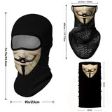 Anonymous Balaclava, Neck Gaiter or Earloop Face Mask - UV Blocking-Super high quality unisex mask in choice of style. Seamless, 4-way stretch, protective UPF30+ soft & comfortable, lightweight & breathable polyester microfiber. Free shipping. Suitable cycling, hunting, hiking, protest, camping, climbing, helmet liner for horseback or motorcycle riding, etc. vendetta anonymous design-