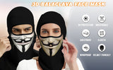 Anonymous Balaclava, Neck Gaiter or Earloop Face Mask - UV Blocking-Super high quality unisex mask in choice of style. Seamless, 4-way stretch, protective UPF30+ soft & comfortable, lightweight & breathable polyester microfiber. Free shipping. Suitable cycling, hunting, hiking, protest, camping, climbing, helmet liner for horseback or motorcycle riding, etc. vendetta anonymous design-