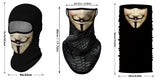 Anonymous Balaclava, Neck Gaiter or Earloop Face Mask - UV Blocking-Super high quality unisex mask in choice of style. Seamless, 4-way stretch, protective UPF30+ soft & comfortable, lightweight & breathable polyester microfiber. Free shipping. Suitable cycling, hunting, hiking, protest, camping, climbing, helmet liner for horseback or motorcycle riding, etc. vendetta anonymous design-