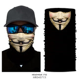Anonymous Balaclava, Neck Gaiter or Earloop Face Mask - UV Blocking-Super high quality unisex mask in choice of style. Seamless, 4-way stretch, protective UPF30+ soft & comfortable, lightweight & breathable polyester microfiber. Free shipping. Suitable cycling, hunting, hiking, protest, camping, climbing, helmet liner for horseback or motorcycle riding, etc. vendetta anonymous design-Cream-Neck Gaiter-