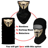 Anonymous Balaclava, Neck Gaiter or Earloop Face Mask - UV Blocking-Super high quality unisex mask in choice of style. Seamless, 4-way stretch, protective UPF30+ soft & comfortable, lightweight & breathable polyester microfiber. Free shipping. Suitable cycling, hunting, hiking, protest, camping, climbing, helmet liner for horseback or motorcycle riding, etc. vendetta anonymous design-