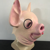 -High quality soft latex over-the-head pig mask. One size fits most. Free shipping from abroad. Funny animal farm piggy animal gamer legion larp cosplay protest watch dogs bougie monocle rich pig mask bourgeoisie halloween costume crony capitalism comrade socialist socialism equality ruling elite created equal quote-