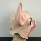 -High quality soft latex over-the-head pig mask. One size fits most. Free shipping from abroad. Funny animal farm piggy animal gamer legion larp cosplay protest watch dogs bougie monocle rich pig mask bourgeoisie halloween costume crony capitalism comrade socialist socialism equality ruling elite created equal quote-