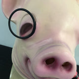 -High quality soft latex over-the-head pig mask. One size fits most. Free shipping from abroad. Funny animal farm piggy animal gamer legion larp cosplay protest watch dogs bougie monocle rich pig mask bourgeoisie halloween costume crony capitalism comrade socialist socialism equality ruling elite created equal quote-