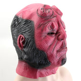 -Half-demon, half-sumo wrestler, all derp. Soft latex over-the-head bad 'hellboy' knockoff mask. One size fits most. Free shipping from abroad. Funny weird worst imitation fake counterfeit parody halloween asian hellspawn demon devil samurai superhero costume cosplay mask novelty joke fail -