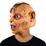 -After losing the precious, smeagol put on a few pounds & spent quite some time in a greasy middle earth dive bars downing pints and lengthily cursing about filthy hobbitses to anyone who'd listen. Funny latex over-the-head mask with attached hair. Free shipping. weird lotr gollum derp halloween costume cosplay-