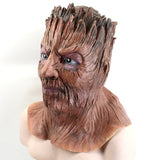 -Quality soft latex over-the-head mask. One size fits most. Free shipping from abroad. Weird sentient flora wood wooden tree man character with nose cosplay halloween costume anime groot monster alien creature treant ent forest guardian roleplay rpg mask d&d fantasy dnd stump stumpy log bole trunk-