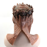 -Quality soft latex over-the-head mask. One size fits most. Free shipping from abroad. Weird sentient flora wood wooden tree man character with nose cosplay halloween costume anime groot monster alien creature treant ent forest guardian roleplay rpg mask d&d fantasy dnd stump stumpy log bole trunk-