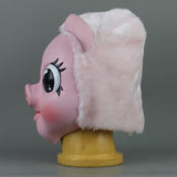 -High quality latex and plush fabric over-the-head pink pig mask. One size fits most adults. Free shipping from abroad. Halloween costume female assassin cosplay horror psychopath sadistic female assassin murder piggy french Amsterdam killing s02e04 eve season 2 bdsm kink kinky cosplay creepy girly sexy killer psycho-
