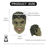 -High quality latex over-the-head style classic Hulk mask. One size fits most. Free shipping from abroad with an average delivery time of 2-3 weeks to the USA. Halloween marvel cosplay avenger costume retro vintage style incredible bruce banner tv movies comic books superhero-