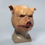 -High quality latex over-the-head pig mask, as seen in a number of different horror movies. One size fits most adults. Free shipping.Orders shipped within the USA typically arrive in about 1-2 weeks, 2-4 weeks when shipped from abroad. Halloween costume animal cosplay hog piggy murder monster scary creepy disturbing-
