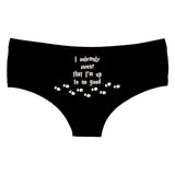 -For the naughty sex wizard who manages get up to some mischief!... a pair of comfortable, women's black low-rise briefs to maraud about in. Lightweight and breathable, 92% polyester/8% spandex.Free shipping. Funny girls novelty parody underwear lingerie sexy harry potter cosplay halloween costume fanfic gifts for her -Black-M-