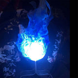 Floating Flame Ball Cosplay SFX Hand Prop - Free Shipping-Unique floating fireball cosplay photo prop accessory giving appearance of a rising flame hovering above the hand. 4 colors: orange/gold, green, blue and black. Made of sturdy, flexible, and durable materials. Looks great with the lights on or off. Halloween costume cosplay anime superhero flames fire special effect-