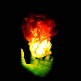 Floating Flame Ball Cosplay SFX Hand Prop - Free Shipping-Unique floating fireball cosplay photo prop accessory giving appearance of a rising flame hovering above the hand. 4 colors: orange/gold, green, blue and black. Made of sturdy, flexible, and durable materials. Looks great with the lights on or off. Halloween costume cosplay anime superhero flames fire special effect-