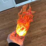 Floating Flame Ball Cosplay SFX Hand Prop - Free Shipping-Unique floating fireball cosplay photo prop accessory giving appearance of a rising flame hovering above the hand. 4 colors: orange/gold, green, blue and black. Made of sturdy, flexible, and durable materials. Looks great with the lights on or off. Halloween costume cosplay anime superhero flames fire special effect-