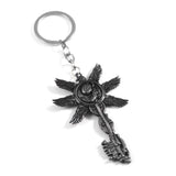 -Six Winged Unborn Key replica from Resident Evil 8: Village. Full size key pendant measures roughly 5.2 x 8cm / 2 x 3.15 inches on key holder ring. Free shipping. RE8 zombie biohazard cosplay accessory prop replica gamer gaming Moreau Heisenberg stronghold feathered fetus key chain gift -