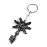-Six Winged Unborn Key replica from Resident Evil 8: Village. Full size key pendant measures roughly 5.2 x 8cm / 2 x 3.15 inches on key holder ring. Free shipping. RE8 zombie biohazard cosplay accessory prop replica gamer gaming Moreau Heisenberg stronghold feathered fetus key chain gift -