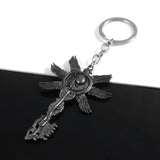 -Six Winged Unborn Key replica from Resident Evil 8: Village. Full size key pendant measures roughly 5.2 x 8cm / 2 x 3.15 inches on key holder ring. Free shipping. RE8 zombie biohazard cosplay accessory prop replica gamer gaming Moreau Heisenberg stronghold feathered fetus key chain gift -