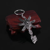 -Six Winged Unborn Key replica from Resident Evil 8: Village. Full size key pendant measures roughly 5.2 x 8cm / 2 x 3.15 inches on key holder ring. Free shipping. RE8 zombie biohazard cosplay accessory prop replica gamer gaming Moreau Heisenberg stronghold feathered fetus key chain gift -