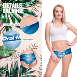-Super soft and stretchy women's mid-rise briefs with Oral Me parody print on the front and Recharge My Smile on the reverse. 92% Polyester, 8% Spandex. One size to fit 66-80cm waist, 96-116cm hips. Free shipping. Funny sexy retro y2k 90s advertising parody oral sex joke lingerie gift underwear dirty naughty kinky girl-