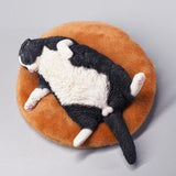 -Nicely detailed 1:6 scale lethargic fat cat figurine with plush mini cat bed. Cat is crafted in high quality resin and measures approximately 13x6.5x3cm / 5.3x2.6x1.2in. New in box, guaranteed quality. Free shipping. Funny sweet realistic collectible 1/6 orange black white brown gray tabby kitty figure gift miniature-