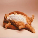 -Nicely detailed 1:6 scale lethargic fat cat figurine with plush mini cat bed. Cat is crafted in high quality resin and measures approximately 13x6.5x3cm / 5.3x2.6x1.2in. New in box, guaranteed quality. Free shipping. Funny sweet realistic collectible 1/6 orange black white brown gray tabby kitty figure gift miniature-