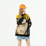 -High quality unisex knit pullover sweater. Made of a soft and comfortable synthetic wool blend. See size chart. Free shipping from abroad. Unique hiphop anime streetwear pullover jumper mens womens unisex harajuku trendy imported -