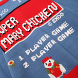 -Unique, soft and comfortable unisex knit pullover sweater. See size chart. Free shipping from abroad. Bizarre wtf alternate reality retro vintage videogame parody harajuku Japanese streetwear videogame jumper super mary weird mario chicken parody 8bit 16bit gamer gaming fried chicken mens womens sweater-