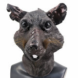 City Rat Mask - Cosplay/Halloween Costume or Stage Prop-Realistic, high quality latex rat mask nicely detailed with bits of attached fur. Whether fighting ninjas alongside mutant teenage turtles or dragging pizza back to the sewers via New York City subway, this rat is clearly one tough, battered and battle hardened rodent. Free Shipping. mortimer templeton splinter NYC MTA-