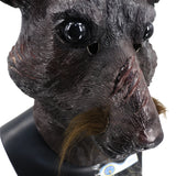 City Rat Mask - Cosplay/Halloween Costume or Stage Prop-Realistic, high quality latex rat mask nicely detailed with bits of attached fur. Whether fighting ninjas alongside mutant teenage turtles or dragging pizza back to the sewers via New York City subway, this rat is clearly one tough, battered and battle hardened rodent. Free Shipping. mortimer templeton splinter NYC MTA-