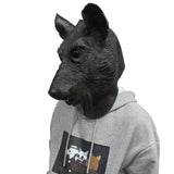 City Rat Mask - Cosplay/Halloween Costume or Stage Prop-Realistic, high quality latex rat mask nicely detailed with bits of attached fur. Whether fighting ninjas alongside mutant teenage turtles or dragging pizza back to the sewers via New York City subway, this rat is clearly one tough, battered and battle hardened rodent. Free Shipping. mortimer templeton splinter NYC MTA-