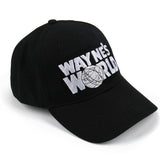 -Embroidered cotton cap with snapback adjustment. Free shipping from abroad. These hats typically arrive in 2-3 weeks to the USA. Classic retro vintage 1990s 90s nineties snl black and white wayne garth movie character cosplay hat mike myers-