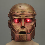 -High quality latex over-the-head Robotman mask with bronze metallic finish and red LED eyes. One size fits most. Free shipping from abroad with an average delivery time to the USA of about 2 weeks. Halloween costume cosplay comic book tv series robot man mask doom metal man light up fast shipping character prop-