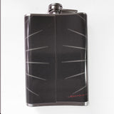 -Retired Retro-a-go-go "Eternal Love" flask. 8oz silver finish Stainless Steel Flask. Easy closure screw cap lid & waterproof vinyl artwork which fully wraps around the flask. Brand new. Ships from USA. retro graphic anatomical sacred heart pierced by gold arrow catholic ephemera rockabilly kustom kulture drinking gift.-