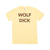 -High quality Bella + Canvas tri-blend graphic tee. Made of soft, durable and lightweight (3.8 oz) blend of 50% polyester, 25% combed, ringspun cotton, 25% rayon). Ethically dyed, cut & printed in the USA

funny mens tee law and order meme joke tv executive producer furry prowl furries casual wolves sheeps clothing knot-Yellow Gold Triblend-Extra Small (XS)-
