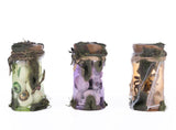 -Add some magic to your home decor with this set of three, limited edition Broomstick Acres Potion Jars! Handmade, 5.5" jars sculpted from glass and resin, filled and adorned with lifelike details. Perfect for year round Halloween or witchy decor. 

witch wizard wizardry witchcraft haunted house Katherine's Collection-810074127202