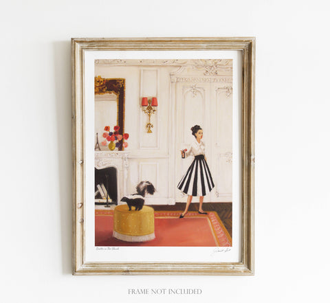 Lisette vs The Skunk Art Print - 8.5" X 11" by Janet Hill-0