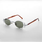 -Silver / Green Lens-