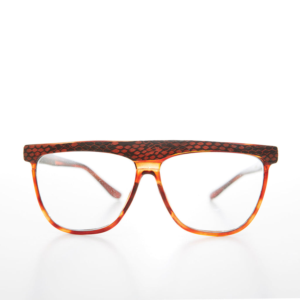 -Tortoise / Brown Snakeskin-