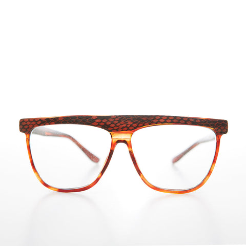 -Tortoise / Brown Snakeskin-