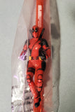 -Complete set of 4 hard plastic 7-Eleven promo Slurpee straws, two transparent red & two black, each with an attached figure of Deadpool in a different stripper pole pose. Straws are 12" with ~3" figures. Made in the USA by Whirley Drinkware in 2018 exclusively for 7-11. Complete set of 4, New in unopened packaging. -