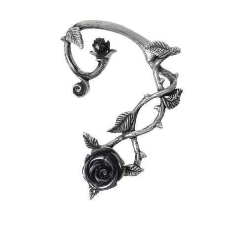 Black Rose Ear Wrap, Alchemy Gothic (E410)--