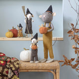 Fall and Halloween Figurine - Mouse with Broom (White) - Extra Large-1