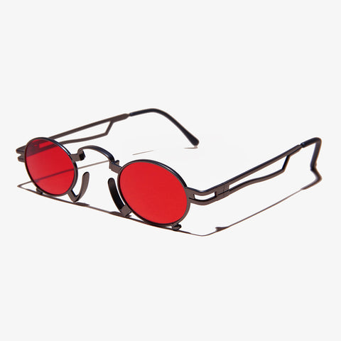 -Gunmetal / Red Lens-