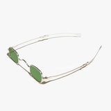 -Silver / Green Lens-