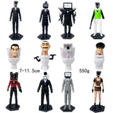 -10-11cm scale non-jointed figures based on characters from the universe of the Skibidi Toilet series. Combine sets to form your own armies for epic battles. Free Shipping from Abroad.

weird wtf skibidi dop yes trending action figure toys tv camera man mecha robots weirdest youtube poop most popular anime media memes-Set H - 12 Figures-11CM-