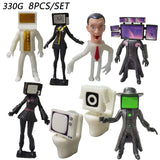 -10-11cm scale non-jointed figures based on characters from the universe of the Skibidi Toilet series. Combine sets to form your own armies for epic battles. Free Shipping from Abroad.

weird wtf skibidi dop yes trending action figure toys tv camera man mecha robots weirdest youtube poop most popular anime media memes-